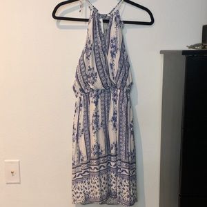 Brand new blue and white short dress